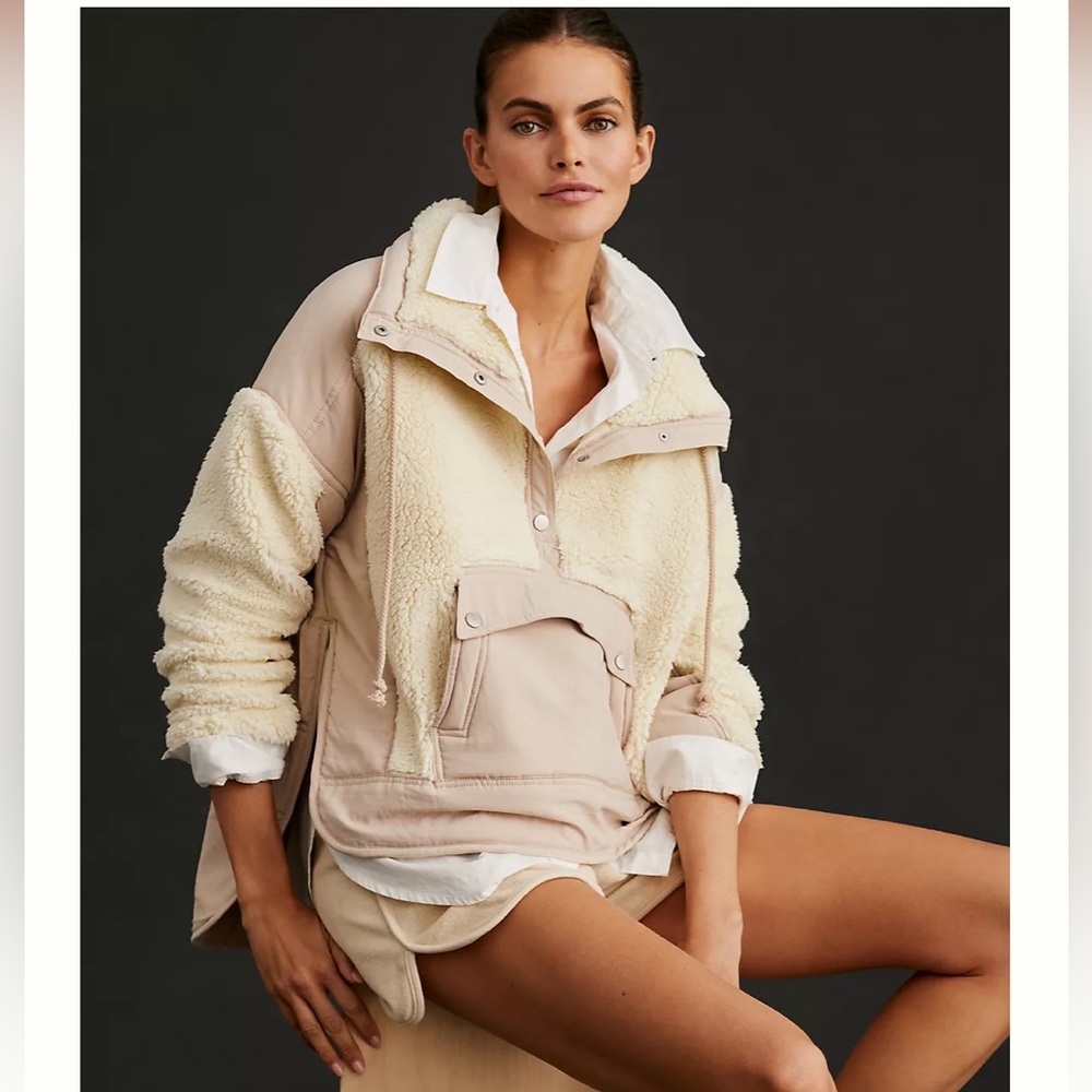 Anthro Daily Practice long sleeve Sherpa jacket